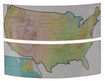 Giant USA Map Wall Decal Sticker Repositional Classroom Decoration