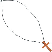 Wooden Cross Necklaces - 12 Count