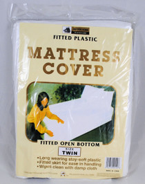 Twin Mattress Cover White Fitted Plastic Protector