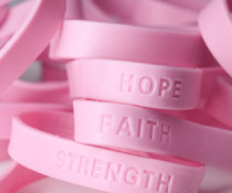 Lot of 24 Breast Cancer Rubber Sayings Wrist Band Bracelets Pink
