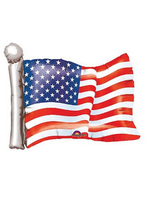 American Flag Mylar Foil Balloon Patriotic Party Decoration XL 27"