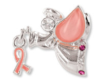 Breast Cancer Awareness Wings & Wishes Angel Tac Pin Gift Boxed