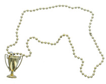 12 Metallic Gold Trophy Necklaces Party Favor Award