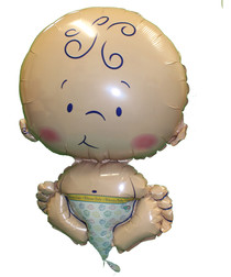 XL 24" Newborn Baby Mylar Foil Balloon Welcome Boy Girl Shower Decoration