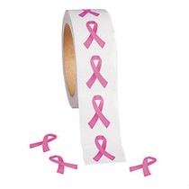 Lot Of 500 Breast Cancer Awareness Stickers Mega Roll