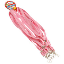 Lot of 12 Pink Keychain Lanyards School Colors Party Favors