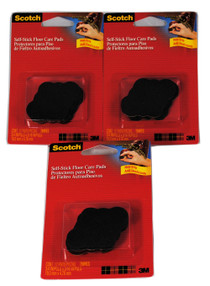 3M Scotch Self-Stick Floor Care Pads Foam With Rubber Non-Slip 769RES  Lot Of 36
