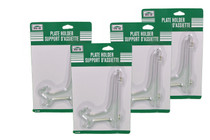 Lot of 4 Clear Plastic Decorative Plate Holders Display Stand Easels