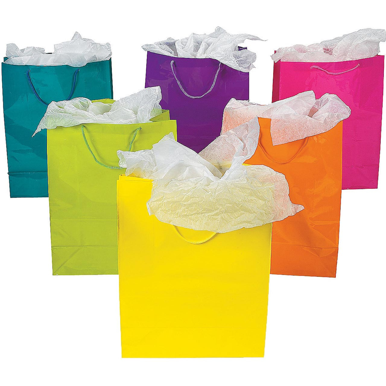 colored goodie loot bags