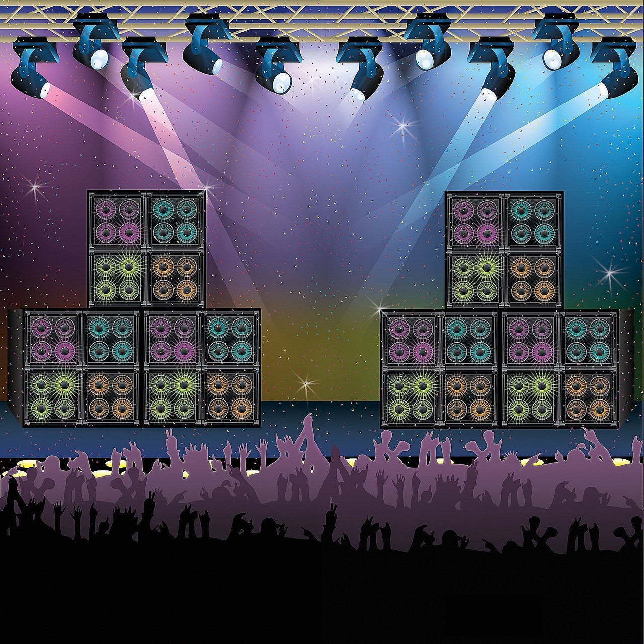 Rock Star Stage Wall Poster Backdrop Banner - 1 Super Party