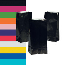 Paper Party Favor Treat Bags 12 Count - Choose Your Color