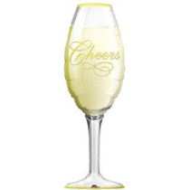 XL 38" Champagne Glass Super Shape Mylar Foil Balloon Wedding Shower Decoration