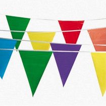 Multi-colored Rainbow Flag Pennant Banner Party Decoration 500' (5 packs)