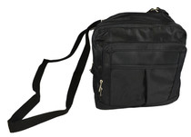 Black Multi Compartment Travel Bag Shoulder Satchel