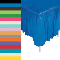 Plastic Pleated Table Skirt 14' - Choose Your Color