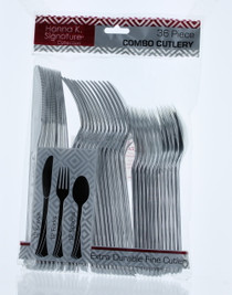 36 Polished Silver Heavy Duty Plastic knives Forks Serving Forks or Combo