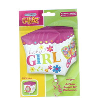 15" Baby Girl Ultra Shape Cubez Mylar Foil Balloon Baby Shower Party Decoration