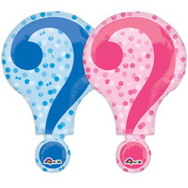 28" Question Mark Gender Reveal Anagram XL Super Shape Mylar Foil Balloon