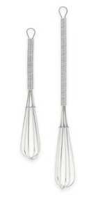 Mini Whisks Set of 2 Stainless Steel Whipping Beaters Kitchen Tools Al-De-Chef