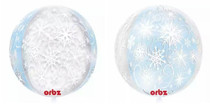 Orbz XL 16" Snowflake Frozen Christmas Mylar Foil Balloon Party Decoration