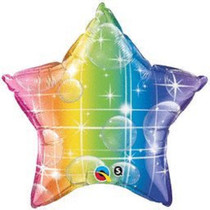 Lot of 10 Rainbow Star Shape Foil Mylar 19" Balloon Birthday Party Decoration