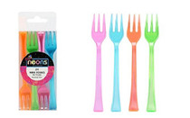 Party Dimensions Neons 24 Mini Forks Cocktails Party Appetizers Assorted Colors