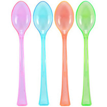 Party Dimensions Neons 24 Mini Spoons Cocktail Party Appetizers Assorted Colors