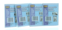 Lot of 12 Magnetic 2.5" x 3.5" Photo Sleeves Insert Picture Reusable Holder