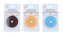 Lot of 3 Spring 60" Tape Measure Assorted Colors Button Rewind 1347
