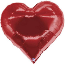 XL 30" Casino Heart Super Shape Mylar Foil Balloon Party Decoration