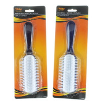 2 Le Salon Hair Brushes Soft Nylon Detangling Bristles Beauty Hair Care Brush