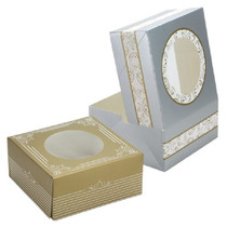 Hanna K. Signature Elements Decorative Paper Bakeware Silver Cookie Boxes 5 Ct