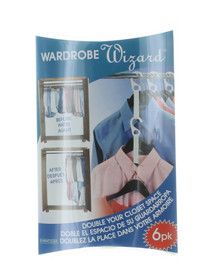 Wardrobe Wizard Closet Organizer 6Pk Space Saver Hangers Efficient Storage Room
