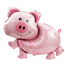 Pig Mylar Foil Balloon Barn Animal Party Decoration XL 35"