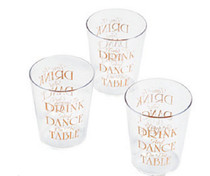 Time To Drink and Dance Shot Glasses Set of 50 Plastic Wedding Party Decorations