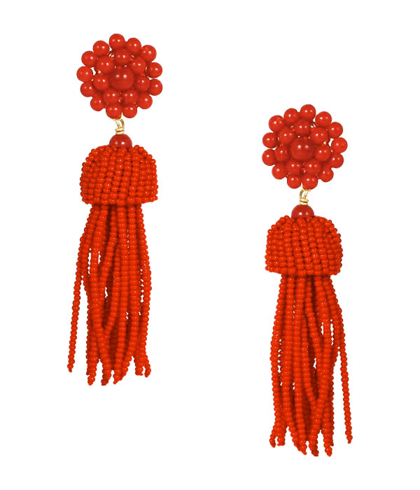 Tassel Earrings - Red - Lisi Lerch