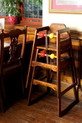 Wooden Stacking Restaurant High Chair Brown