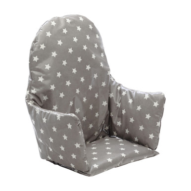 No Tray High Chair Cushion Insert - Grey Stars