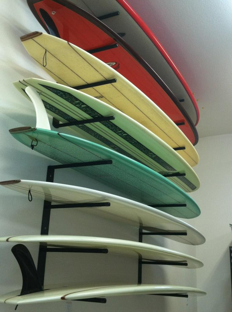 Aluminum ARMS Reef Raxs surfboard wall rack quad 4 boards longboards  sup 