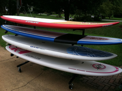 T-Rax SUP Mobile Rolling Surf Rack Are Extremely Durable.
100% Made in the U.S.A. and have a Lifetime Guarantee!