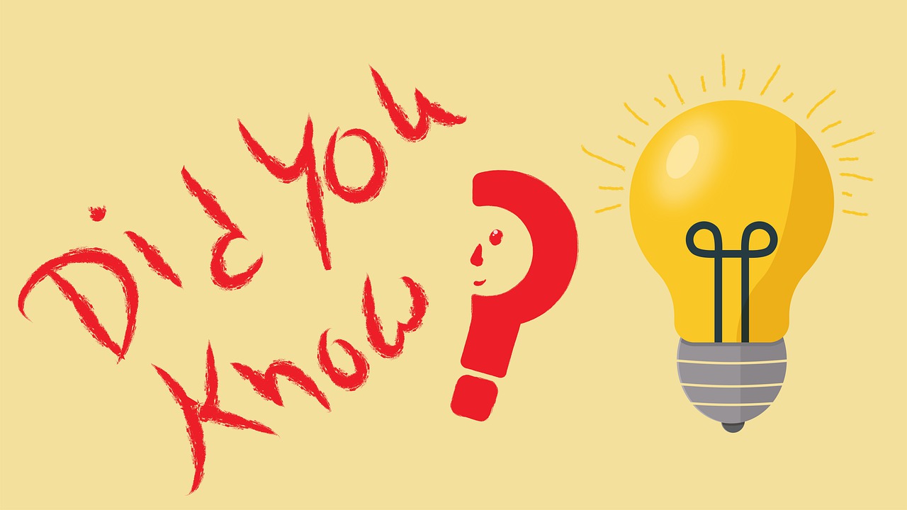 The words “Did you know” written in red ink next to a brightly colored lightbulb.