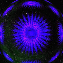 Purple and blue geometric energy pattern representing psychic development and subliminal audio programs