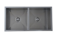 INTERCHANGE UPTOWN SQUARE DOUBLE BOWL SINK - 250mmD - UTS/UTR2