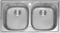 FRANKE AURORA DOUBLE BOWL SINK - PFX620B