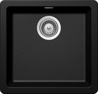 ABEY 390MM SCHOCK CRISTADUR BLACK SINGLE BOWL SINK - N100SB