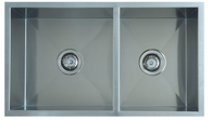INTERCHANGE UPTOWN SQUARE DOUBLE BOWL SINK - 250mmD - UTS1.75/UTR1.75