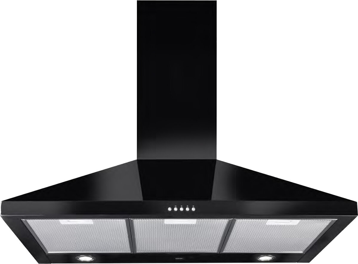 ILVE 90CM GLOSS BLACK CANOPY RANGEHOOD 800m3/hr IVG90BK EXDISPLAY*