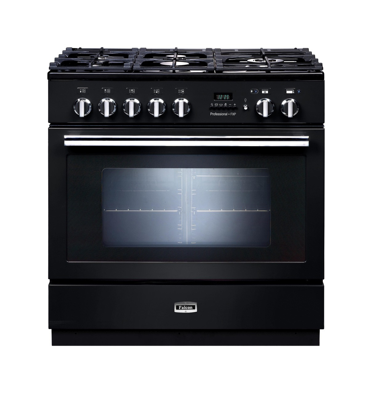 FALCON 90CM BLACK PROFESSIONAL FX DUAL FUEL FREESTANDING OVEN ...