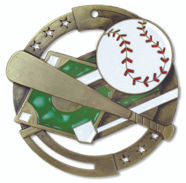 Baseball Enameled Medal from Cool School Studios.