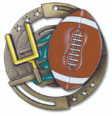 Football Enameled Medal from Cool School Studios.
